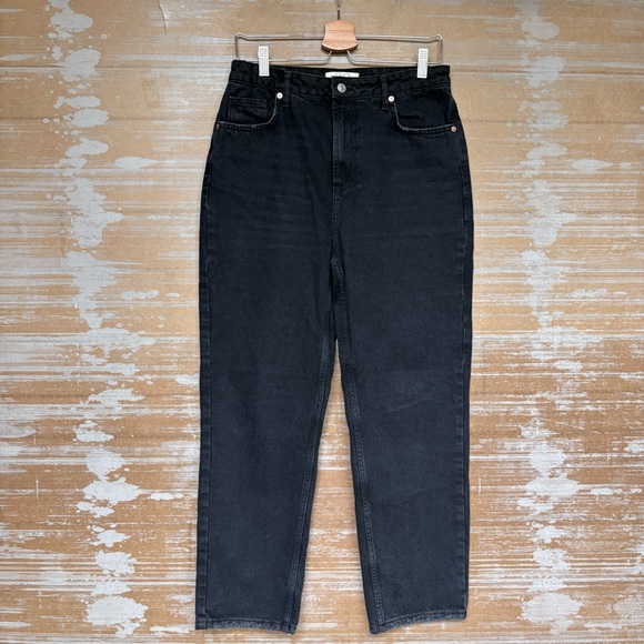 Free People Dakota Straight Leg Jeans Black Classic Basic Casual Womens 29 - Picture 2 of 5